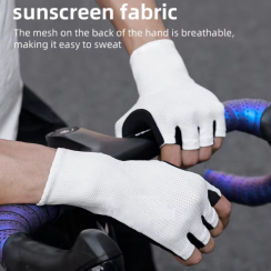 6 Prs Breathable Anti Slip Half Finger Gloves for Fitness Cycling